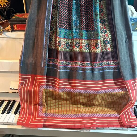 Anthropologie Dream Daily Colorful Patchwork A-Line Skirt Large - Picture 2 of 16